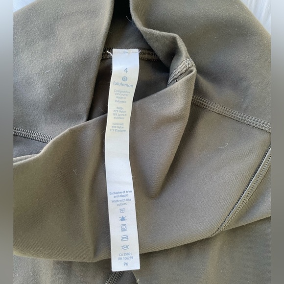 Lululemon Wunder Under Pant Hi Rise Tech Mesh 28” Size 4 in Dark Olive - Picture 11 of 12